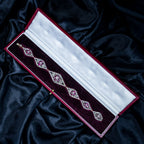 Antique Victorian Diamond Ruby Bracelet Silver Gold With Box