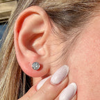 Vintage Diamond Solitaire Stud Earrings 18ct Gold 1.5ct Total