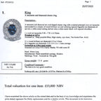 Art Deco Style Tanzanite Diamond Cocktail Cluster Ring 3.87ct Tanzanite With Valuation