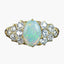 Antique Victorian Opal Diamond Cluster Ring 1.1ct Opal