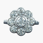 Edwardian Style Diamond Cluster Ring 2.36ct Total