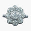 Edwardian Style Diamond Cluster Ring 2.36ct Total