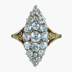 Antique Victorian Diamond Navette Cluster Ring 2.75ct Total
