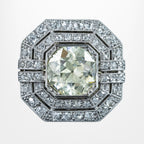 Antique Art Deco Fancy Diamond Cluster Ring 4ct Total