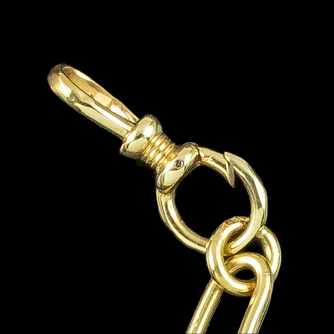 Victorian Style Albert Chain Necklace 18ct Gold 24.5 Inch