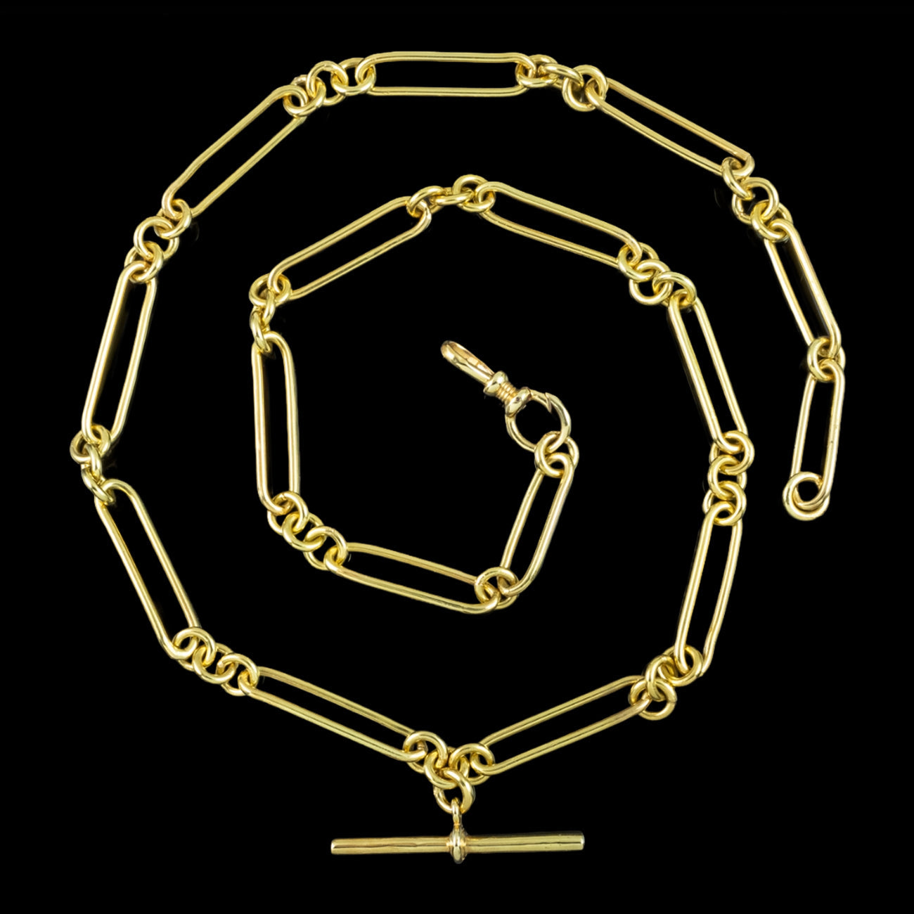 Victorian Style Albert Chain Necklace 18ct Gold 24.5 Inch