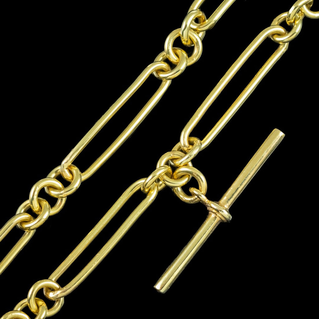 Victorian Style Albert Chain Necklace 18ct Gold 24.5 Inch