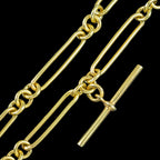 Victorian Style Albert Chain Necklace 18ct Gold 24.5 Inch