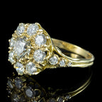 Victorian Style Diamond Cluster Ring 2.45ct Total