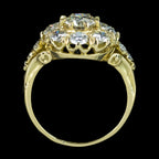 Victorian Style Diamond Cluster Ring 2.45ct Total
