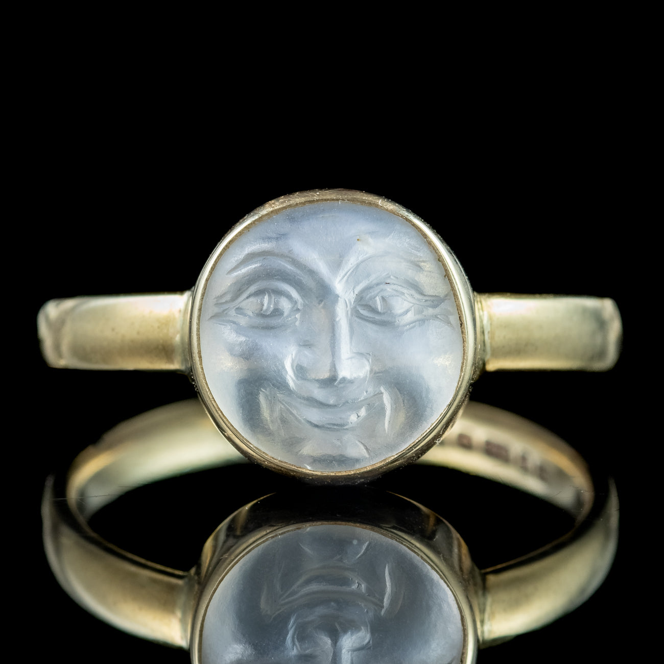 Victorian Style Man In The Moon Moonstone Ring Secondary image