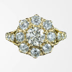 Victorian Style Diamond Cluster Ring 2.45ct Total