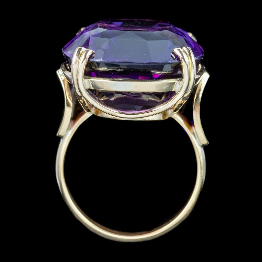 Vintage Amethyst Cocktail Ring 32ct Amethyst