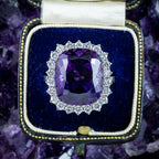 Vintage Amethyst Diamond Cocktail Ring 12ct Amethyst