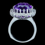 Vintage Amethyst Diamond Cocktail Ring 12ct Amethyst 