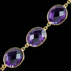 Vintage Amethyst Riviere Necklace 18ct Gold