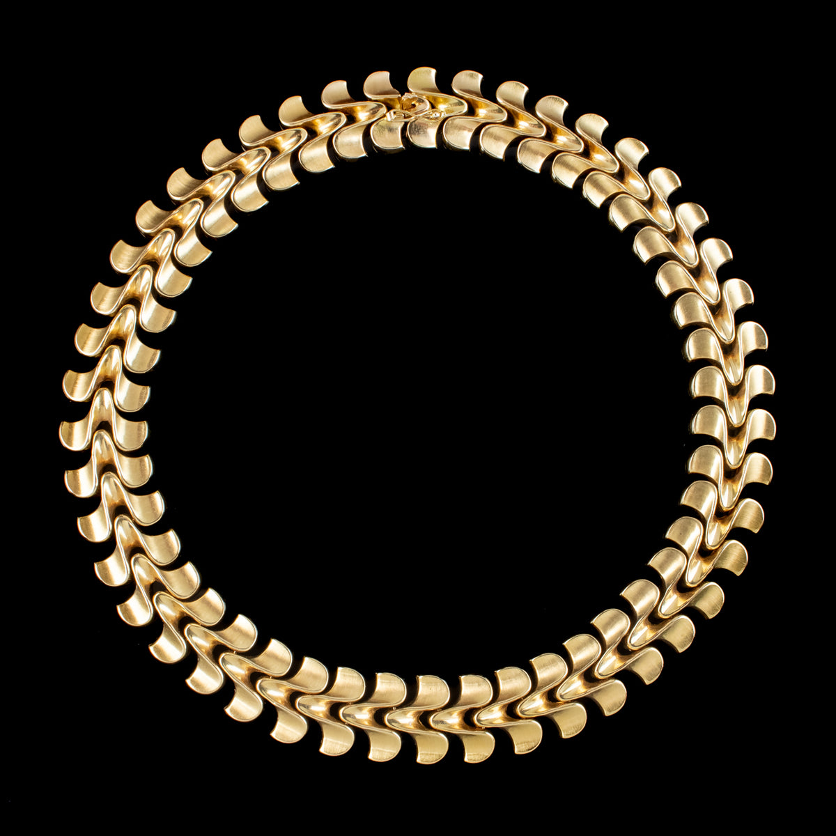 Vintage Choker Track Necklace 18ct Solid Gold
