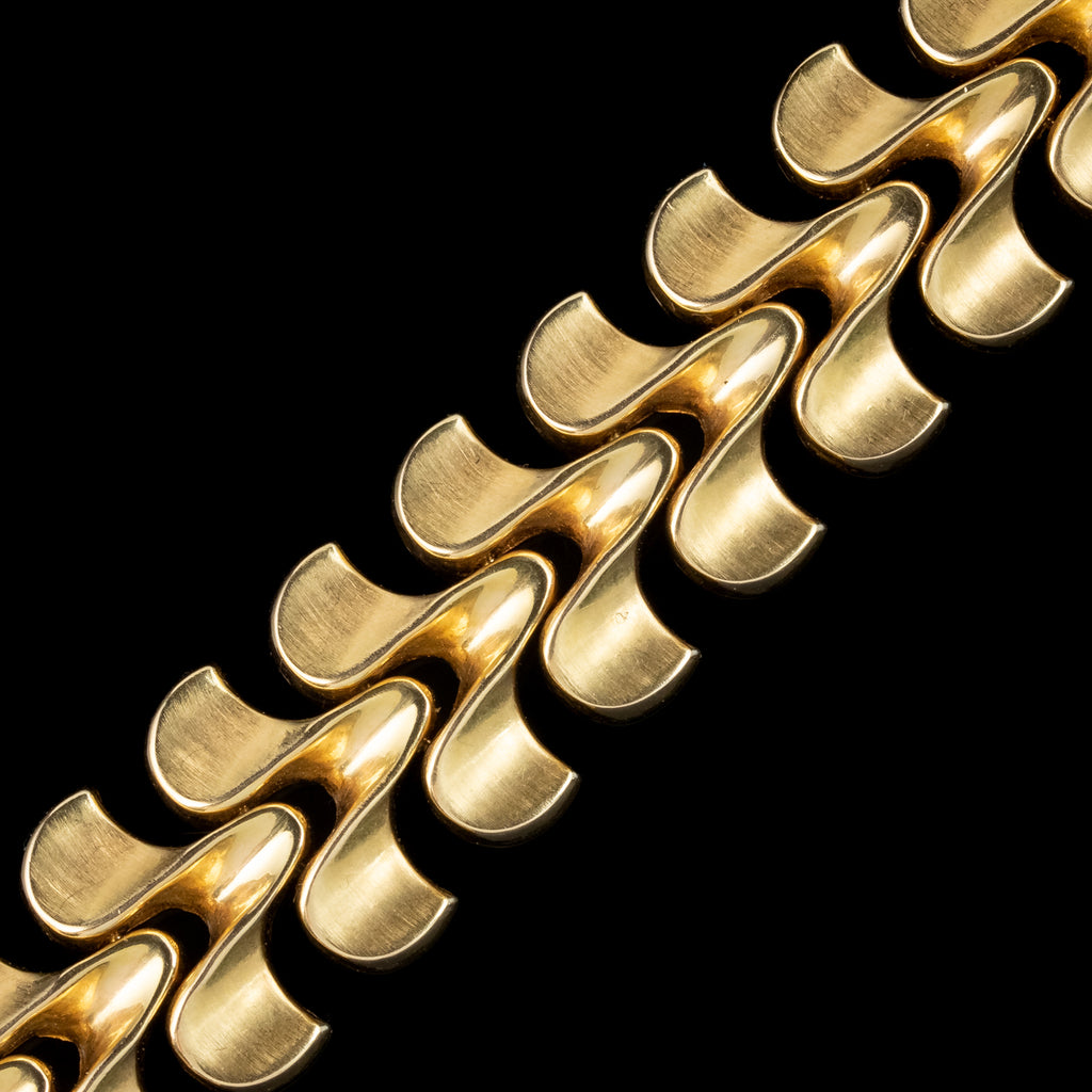 Vintage Choker Track Necklace 18ct Solid Gold
