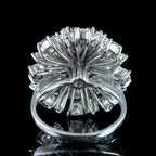 Vintage Cluster Cocktail Ring Violet Sapphire Ruby Diamond