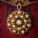 Vintage Diamond Brooch 14ct Gold 1.42ct Diamond With Box