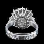 Vintage Diamond Cluster Ring 2.4ct Total