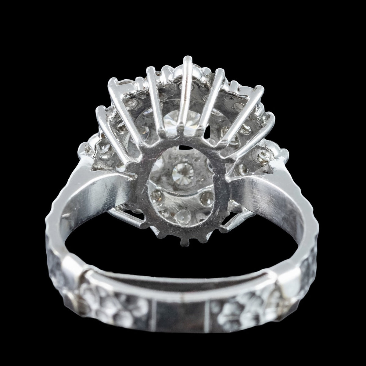 Vintage Diamond Cluster Ring 2.4ct Total