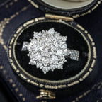 Vintage Diamond Cluster Ring 2.4ct Total