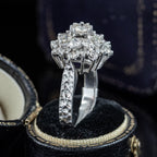 Vintage Diamond Cluster Ring 2.4ct Total