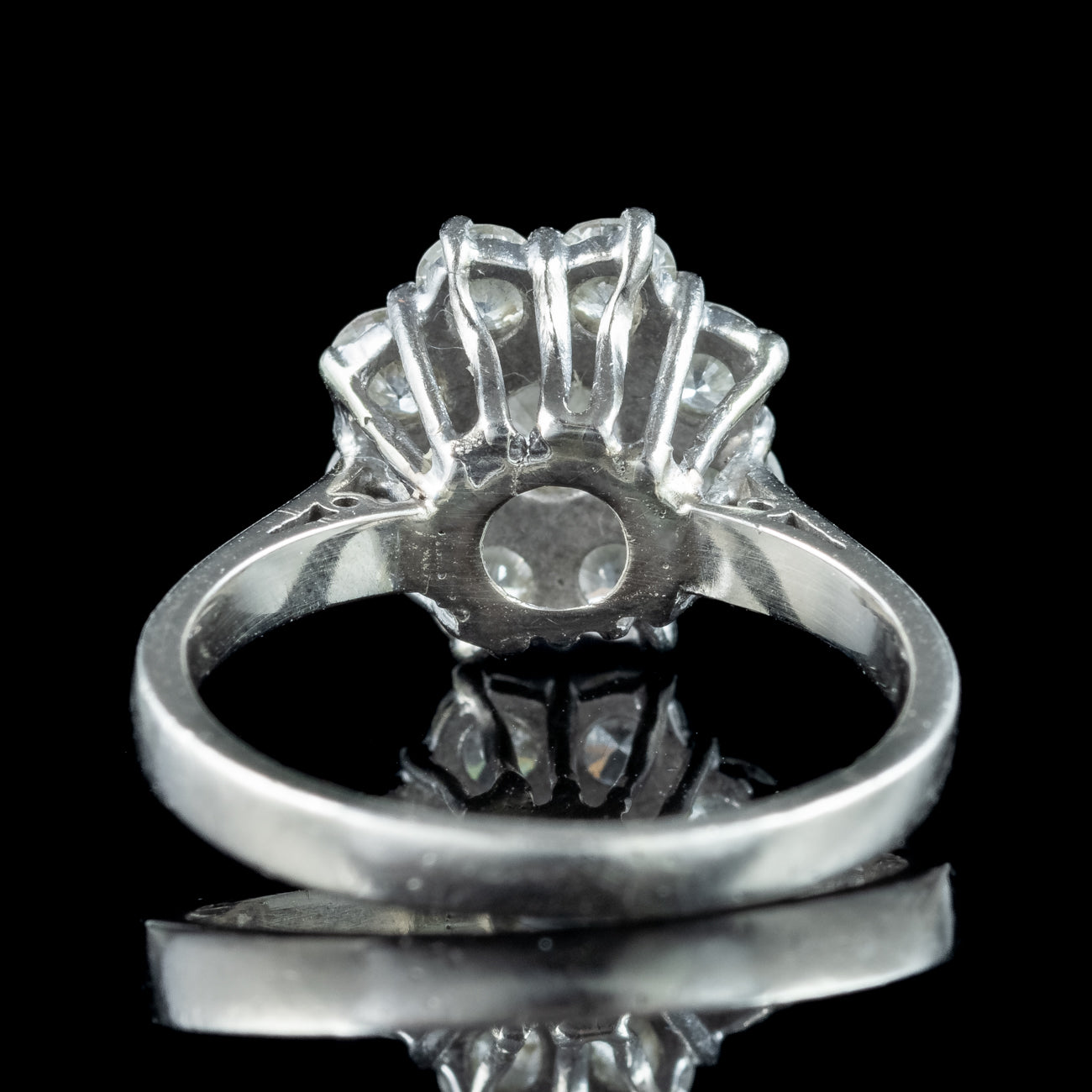 Vintage Diamond Daisy Cluster Ring 1.7ct Total