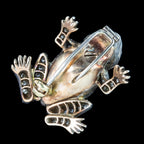 Vintage Diamond Frog Brooch Ruby Eyes 1.5ct Diamond 