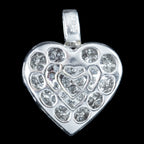 Vintage Diamond Heart Pendant 18ct Gold 0.50ct Of Diamond