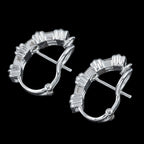 Vintage Diamond Hoop Earrings 18ct Gold 1.2ct Total