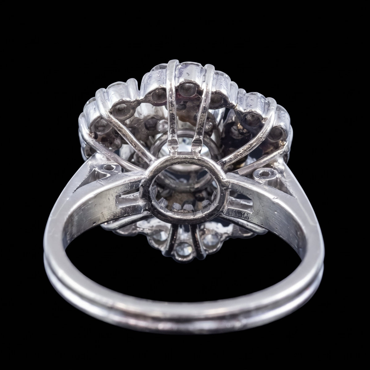 Vintage Diamond Rosette Cluster Cocktail Ring 3.1ct Total