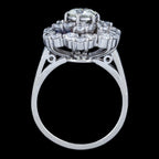 Vintage Diamond Rosette Cluster Cocktail Ring 3.1ct Total