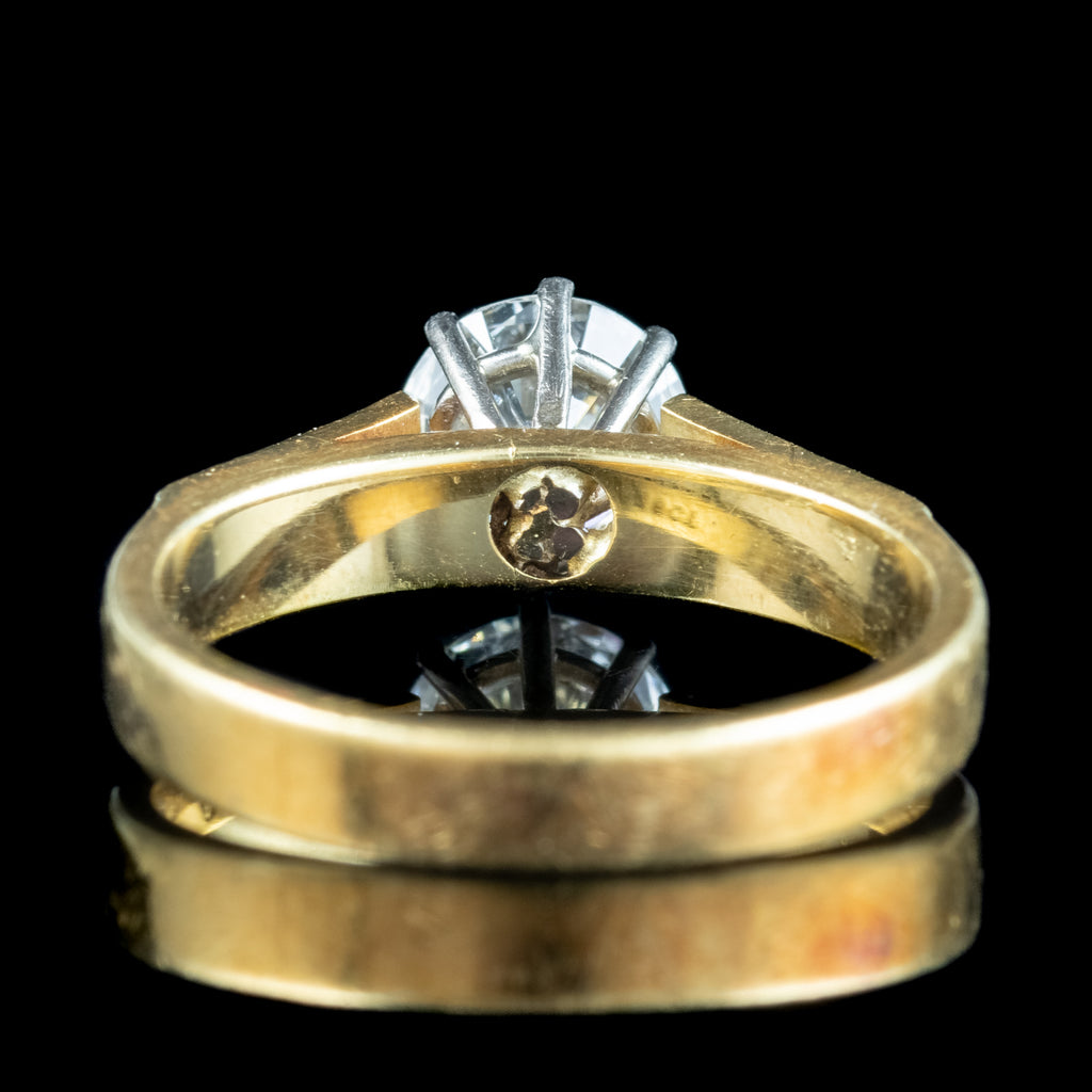 Vintage Diamond Solitaire Ring 1.3ct Solitaire 