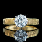 Vintage Diamond Solitaire Ring 1.3ct Solitaire 