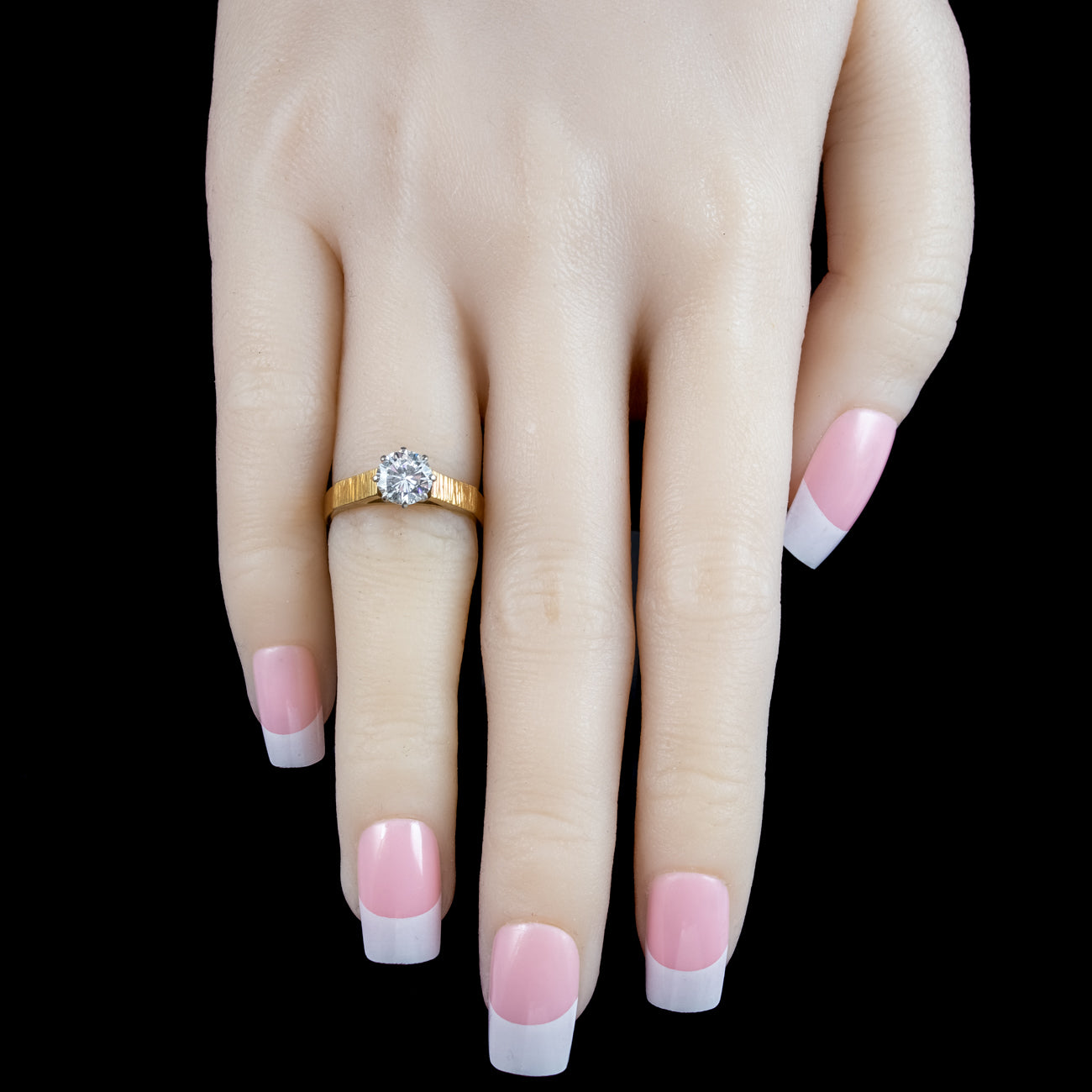 Vintage Diamond Solitaire Ring 1.3ct Solitaire 