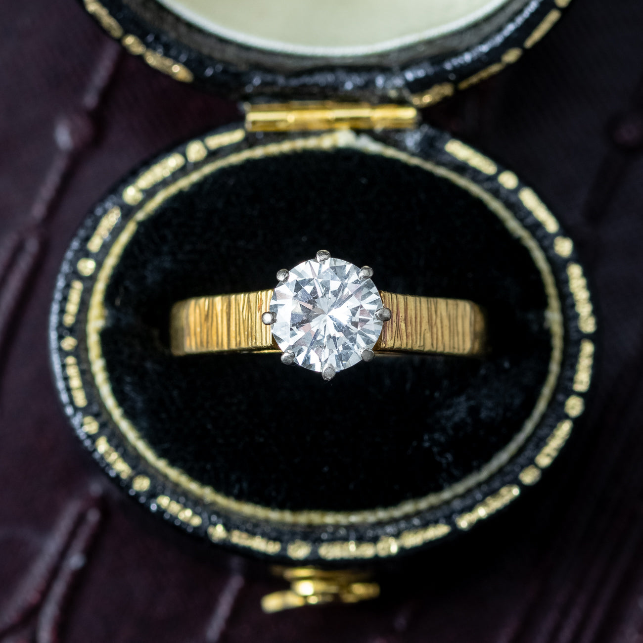 Vintage Diamond Solitaire Ring 1.3ct Solitaire 
