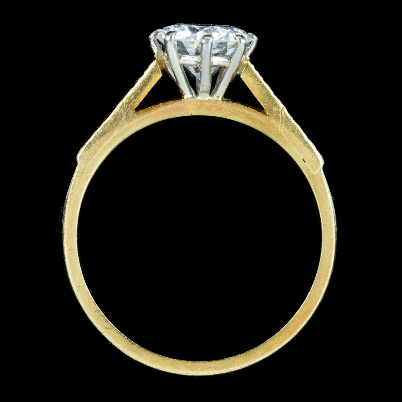 Vintage Diamond Solitaire Ring 1.3ct Solitaire 