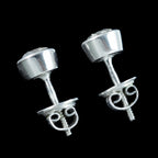 Vintage Diamond Solitaire Stud Earrings 18ct Gold 1.5ct Total