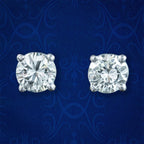 Vintage Diamond Stud Earrings 18ct Gold 1.2ct Total