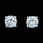 Vintage Diamond Stud Earrings 18ct Gold 1.2ct Total
