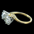 Vintage Diamond Toi Et Moi Twist Ring 2.12ct Total