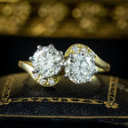 Vintage Diamond Toi Et Moi Twist Ring 2.12ct Total