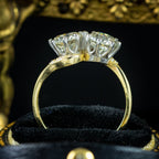 Vintage Diamond Toi Et Moi Twist Ring 2.12ct Total