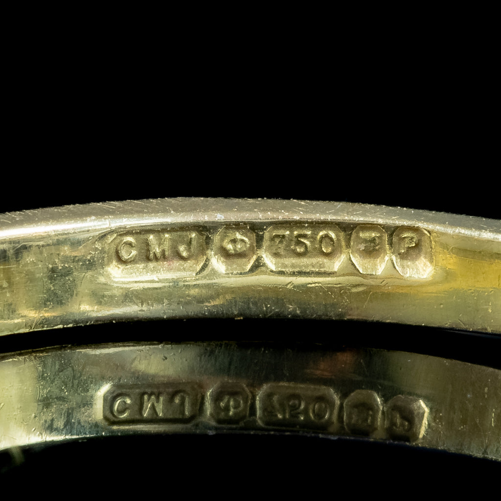Vintage Diamond Trilogy Ring 1.6ct Total Dated 1970