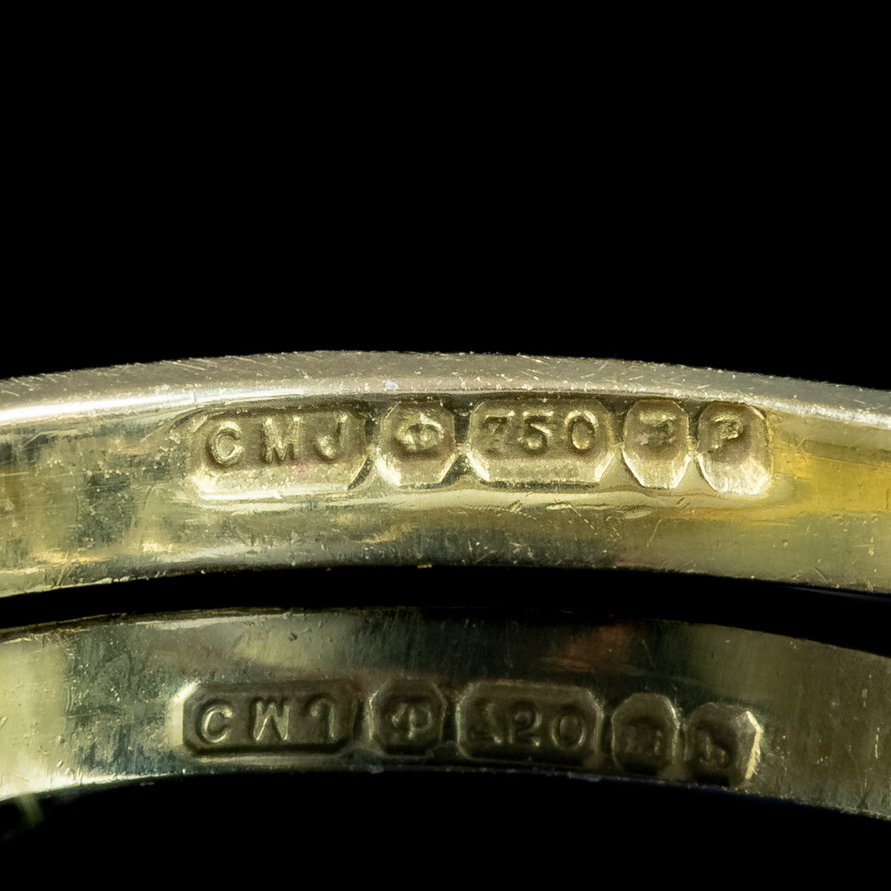 Vintage Diamond Trilogy Ring 1.6ct Total Dated 1970