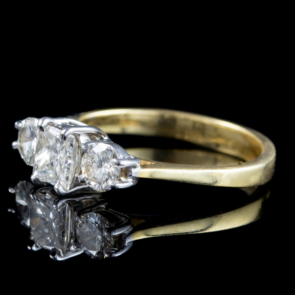 Vintage Diamond Trilogy Ring 1ct Total 