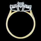 Vintage Diamond Trilogy Ring 1ct Total 