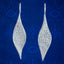 Vintage Diamond Twirl Drop Earrings 18ct Gold 8ct Of Diamond 